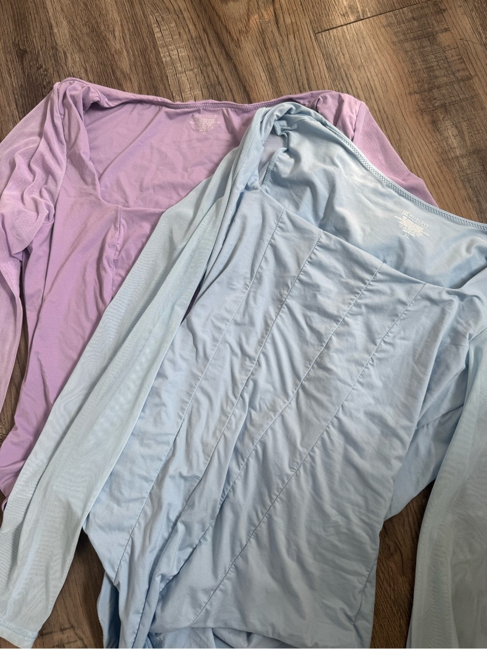 Avidlove Light Blue and Lavender Long Sleeve bodysuits